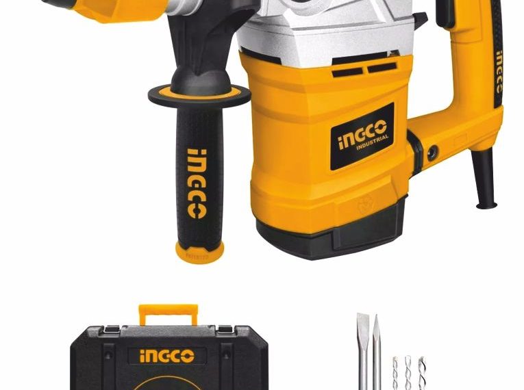 Rotomartillo electroneumático Ingco Tools Industrial RH18008 amarillo frecuencia de 50Hz/60Hz con 1800W de potencia 220V-240V